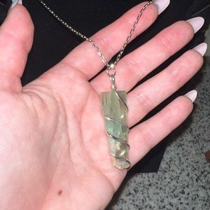 Green jade necklace